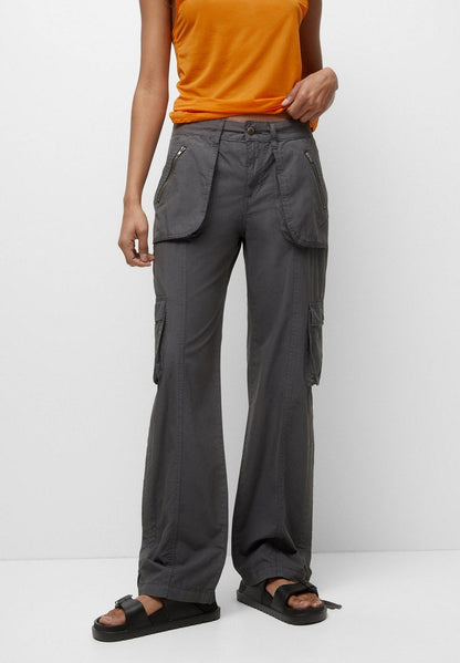 PULL & BEAR WITH ZIPS - Cargohose - Dark Grey
