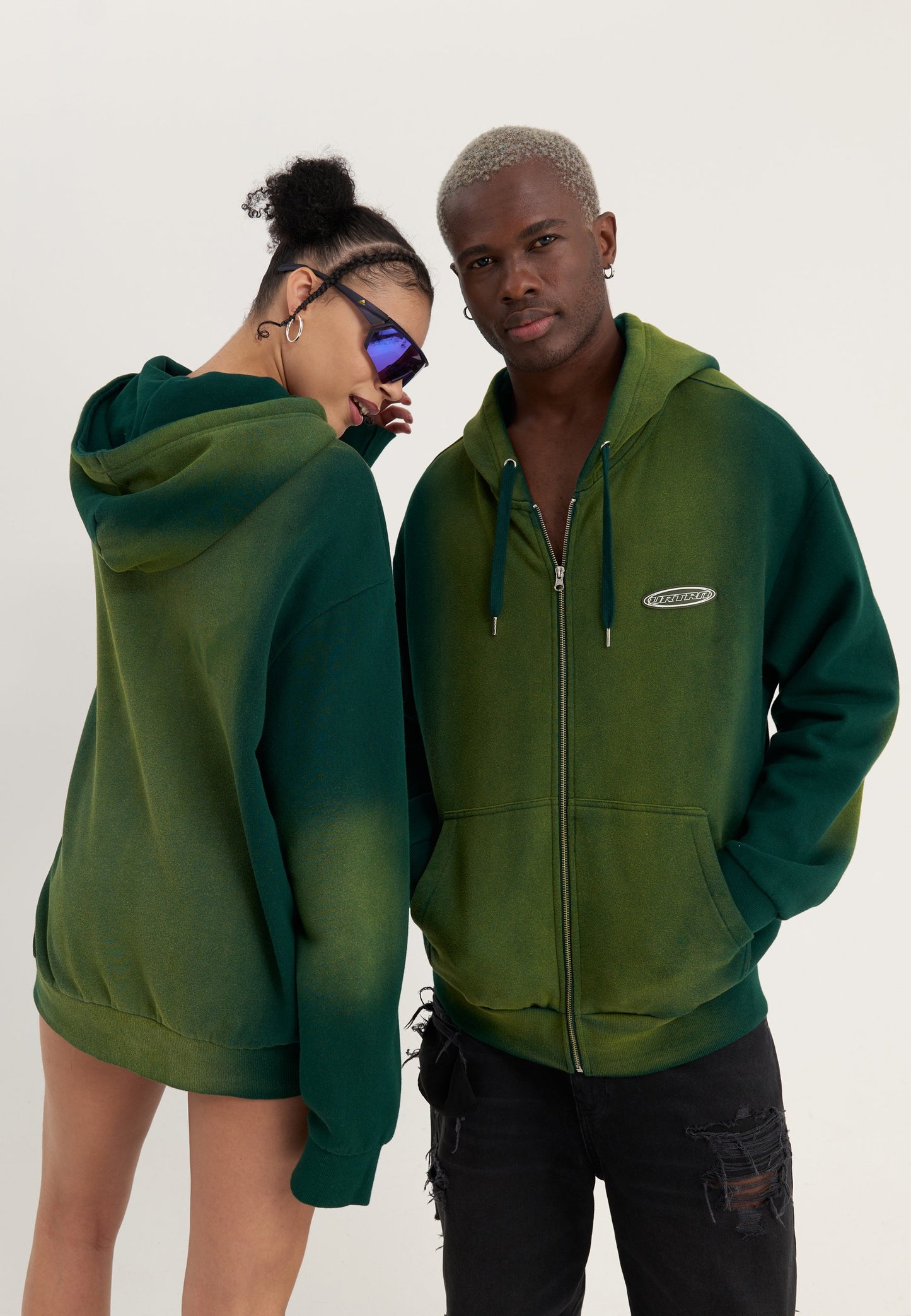 YOURTURN UNISEX - Zip-up Sweatshirt - Dark Green