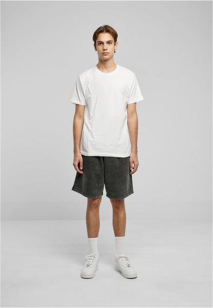 URBAN CLASSICS HEAVY WASHED - Shorts - Black