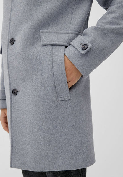 S.Oliver MIT VERSCHLIESSBAREM KRAGEN - Klassischer Mantel - Grey