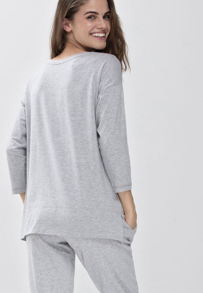 MEY HOMEWEAR SHIRT SERIE NIGHT2DAY - Nachtwäsche Shirt - Grey Melange