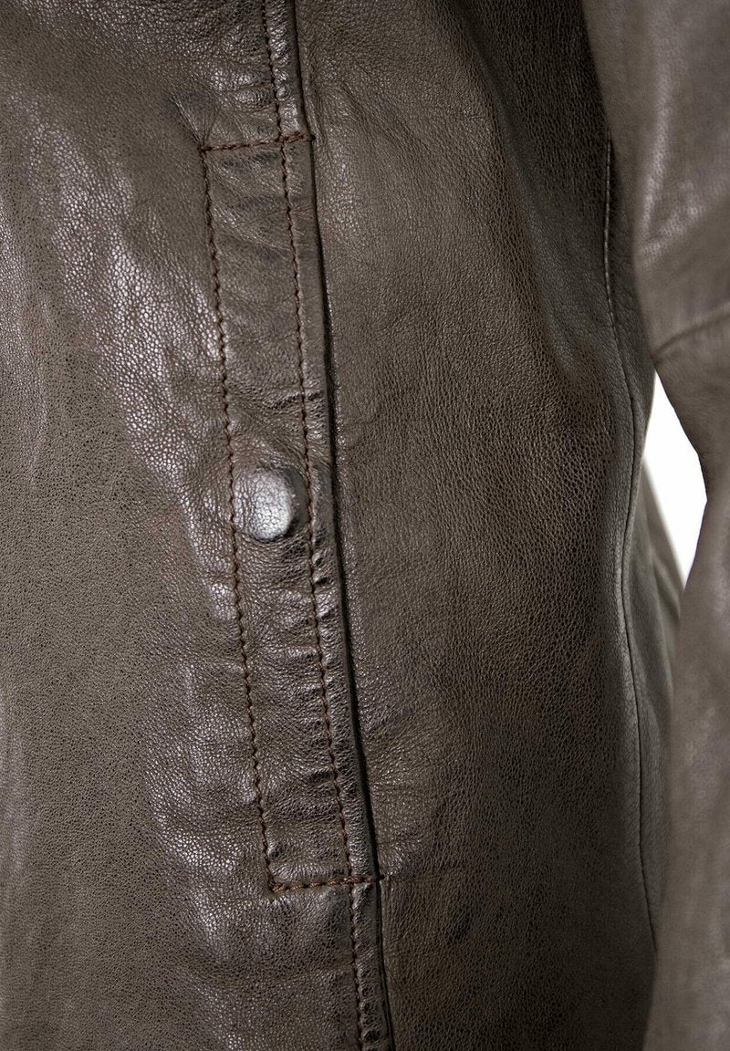  LETO - Lederjacke - Braun
