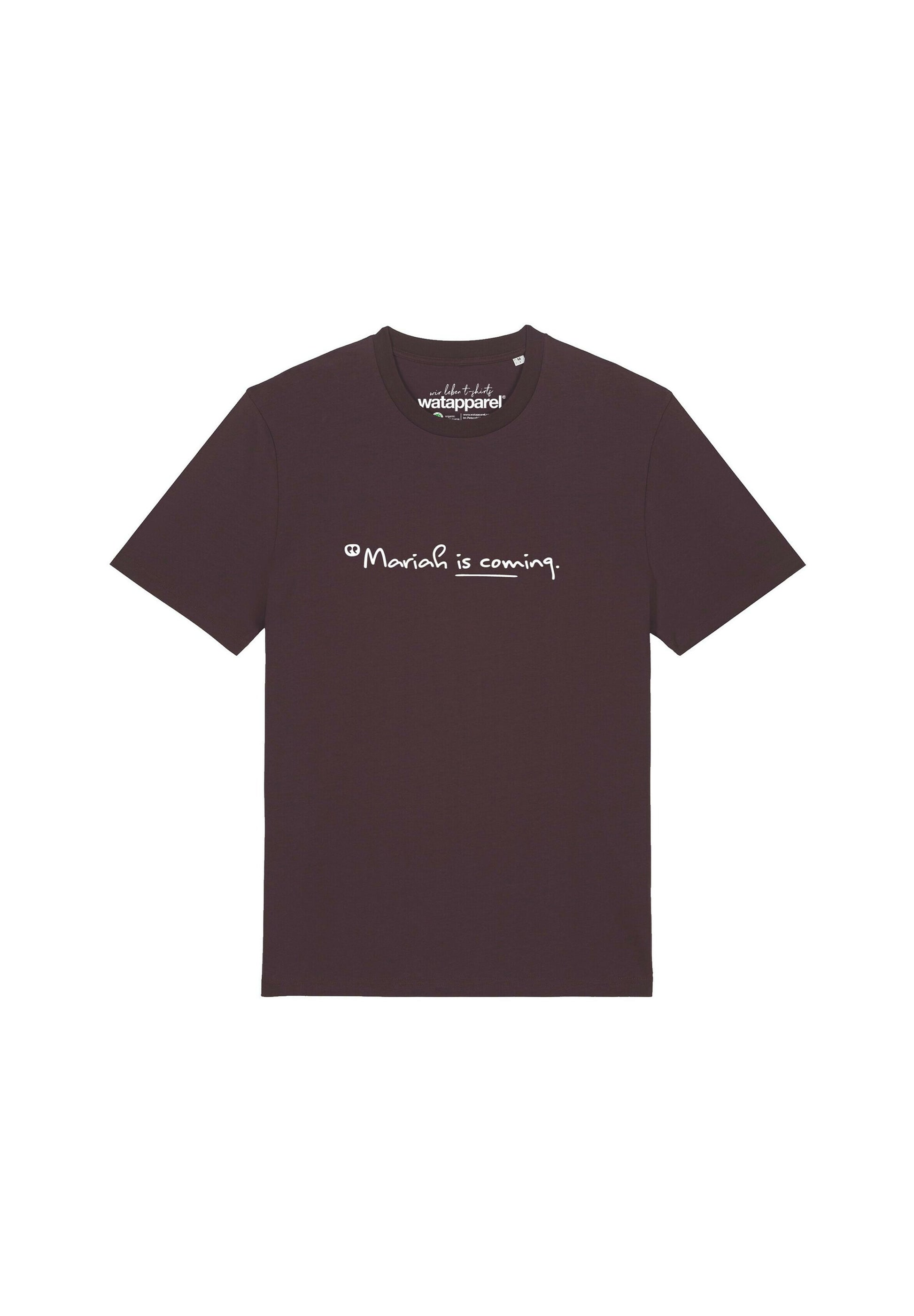 MARIAH IS COMING - Print T-shirt - Red Brown