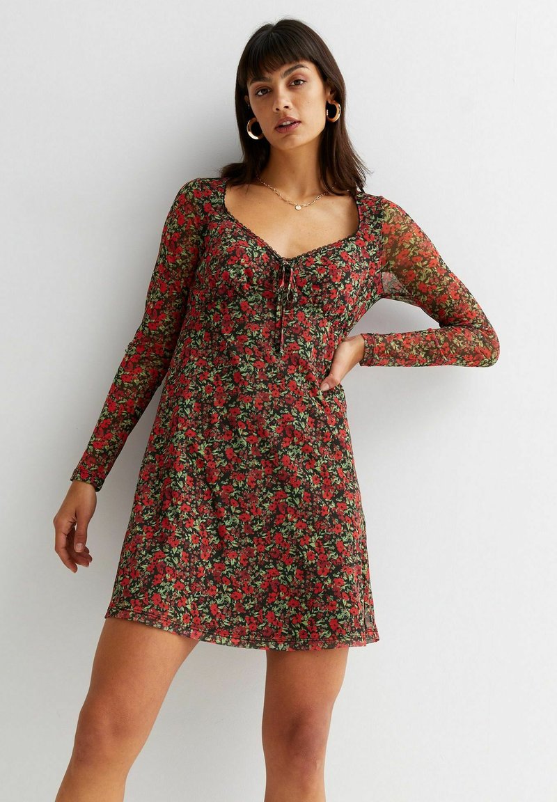 New Look LONG SLEEVE - Freizeitkleid - Black Pattern