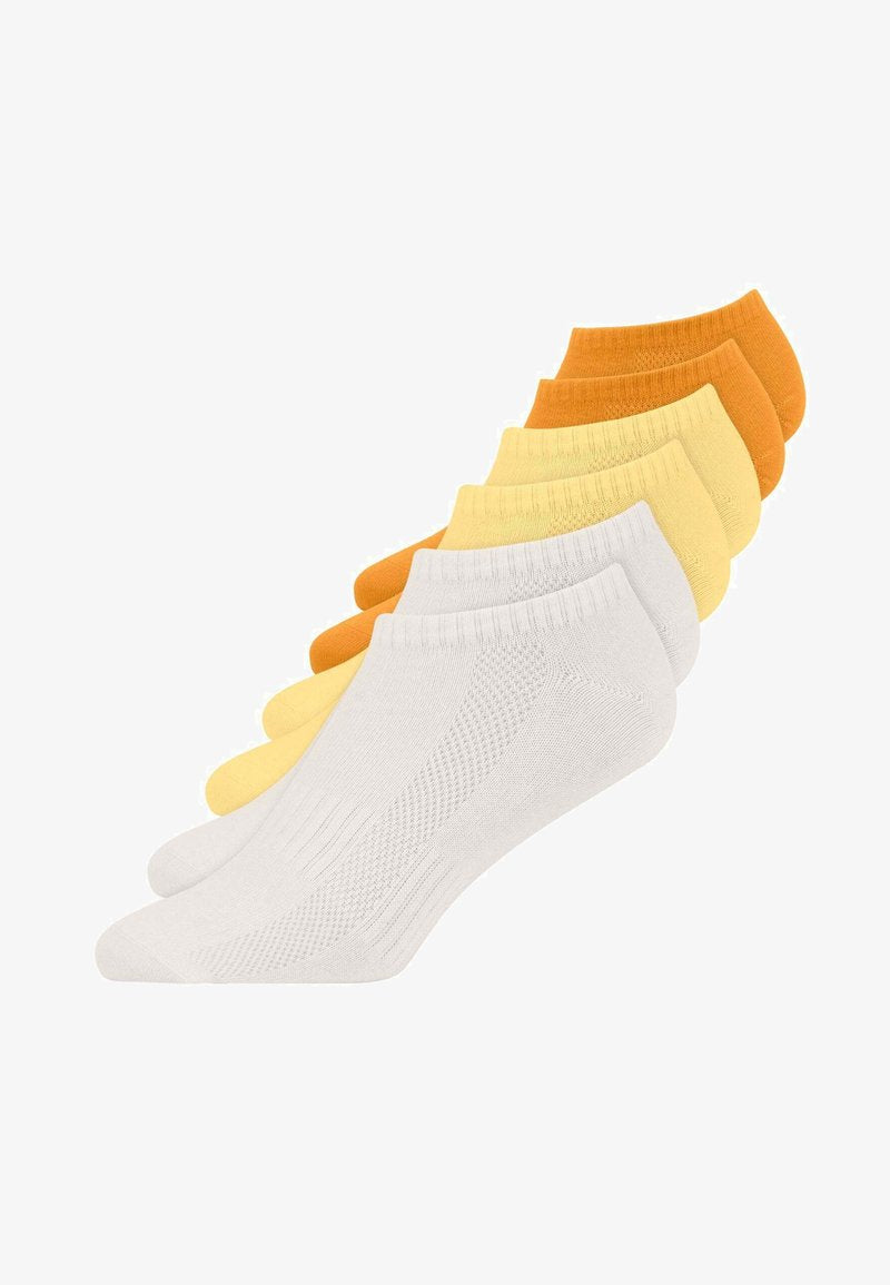  6 PACK - Socken - Mix Orange Gelb Creme