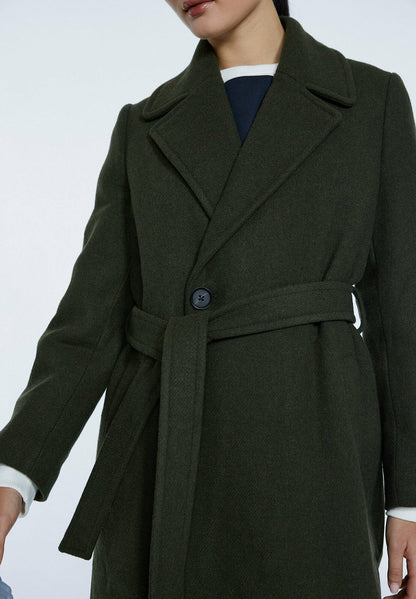 Stradivarius BASIC MIT GÜRTEL - Klassischer Mantel - Khaki