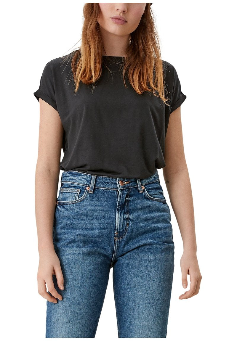 QS By S.Oliver LOOSE FIT - T-Shirt Basic - Black