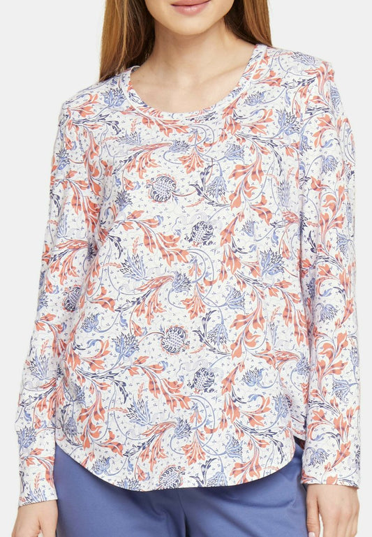  Nachtwäsche Shirt - Blue Ornamental