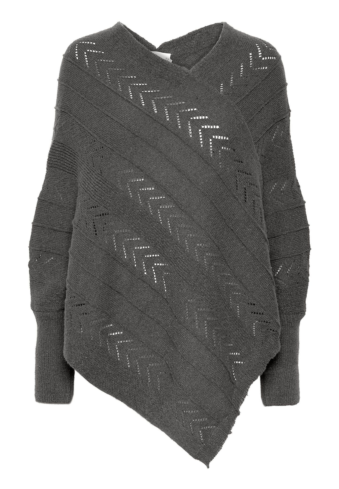 Cream HOLIDAY PONCHO - Jumper - Oat Melange