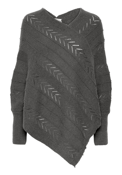 Cream HOLIDAY PONCHO - Jumper - Oat Melange