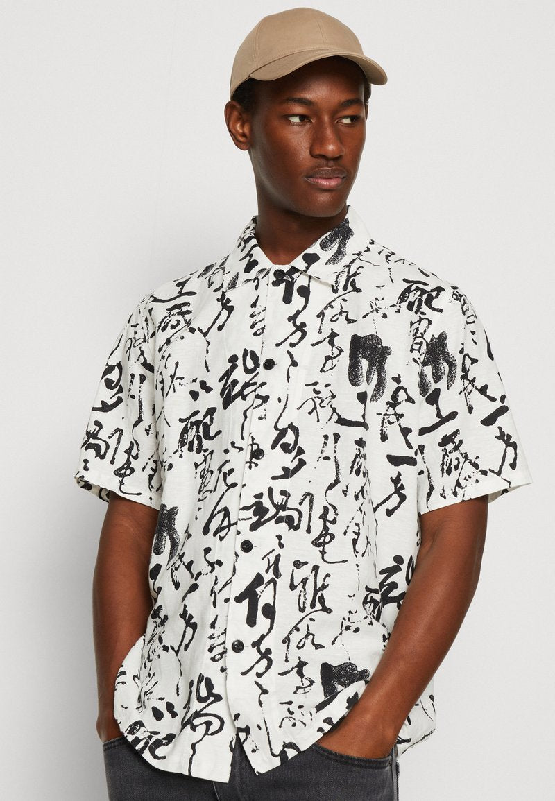 Edwin PRIVATE LETTER SHIRT UNISEX - Hemdbluse - White/black