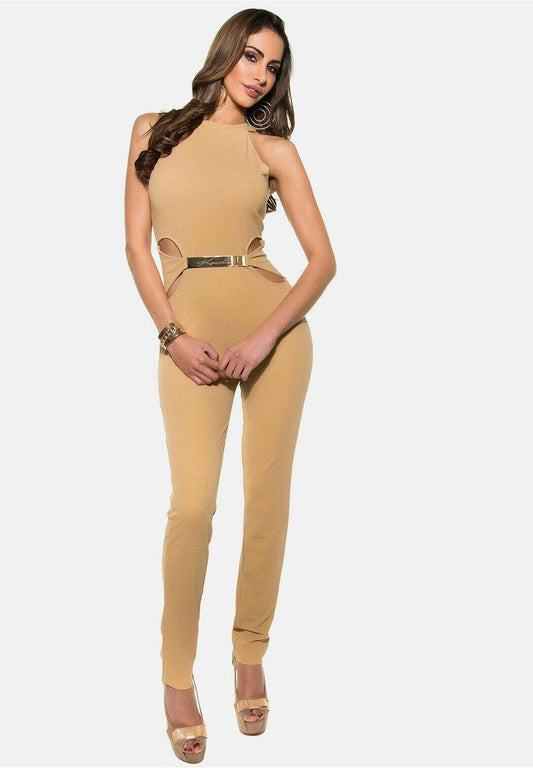  OVERALL MIT DEZENTEN CUT-OUTS - Jumpsuit - Beige
