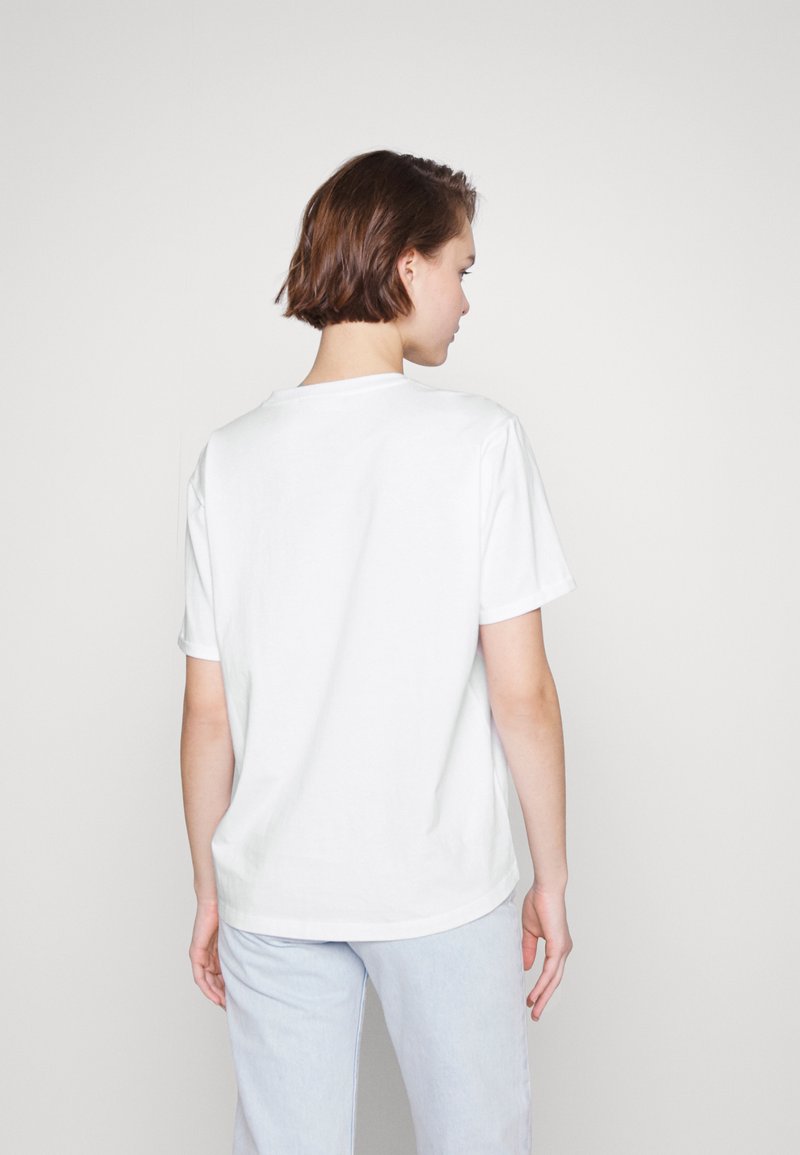 MOSS COPENHAGEN TERINA SMALL LOGO TEE - T-Shirt Basic - White/black
