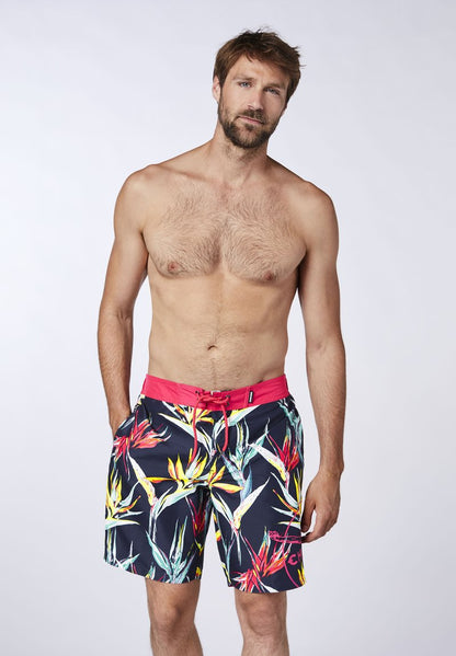Chiemsee Badeshorts - Dark Blue Yellow