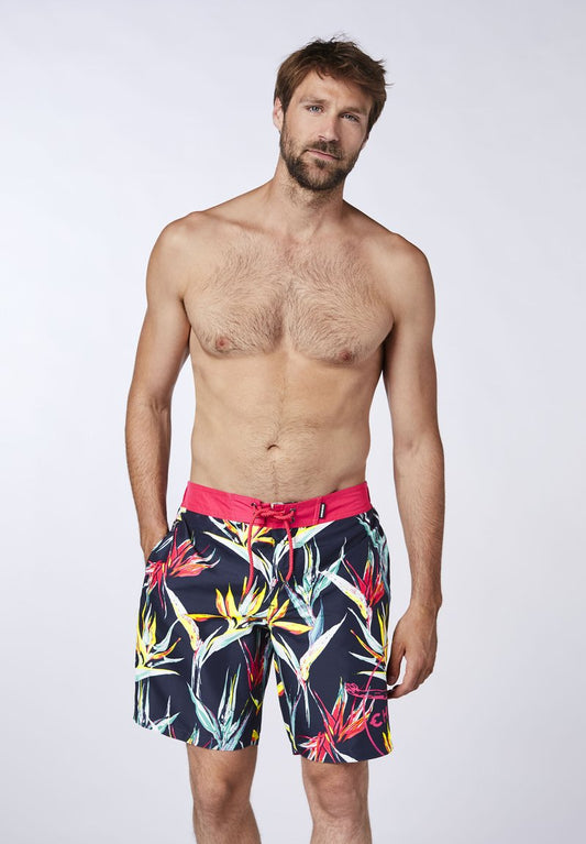 Chiemsee Badeshorts - Dark Blue Yellow
