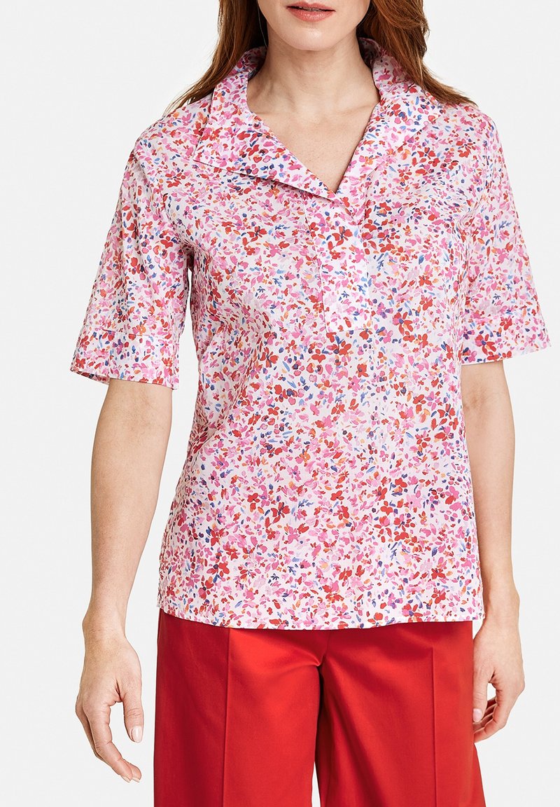Gerry Weber KURZARM FLORAL GEMUSTERTE - Bluse - Ecru Weiss Lila Pink Druck