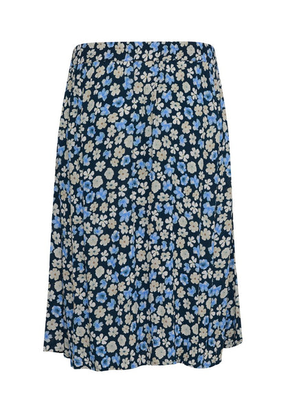  KCTIRI AMI - A-Linien-Rock - Midnight Blue Flower Print