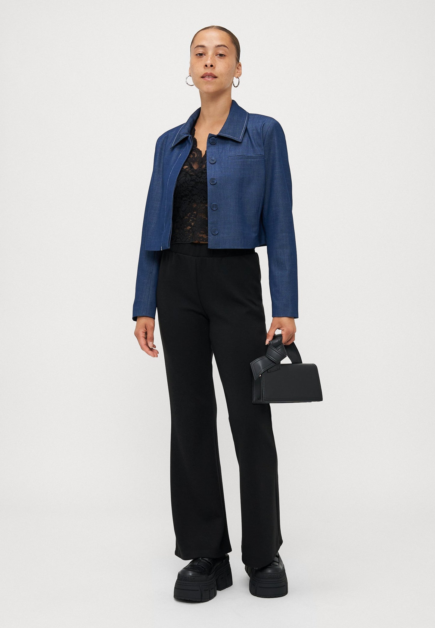 ONLY Petite ONLJINA STITCH JACKET - Denim Jacket - Naval Academy
