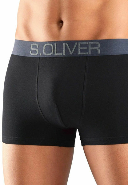 S.Oliver RETRO 4PACK - Panties - Schwarz Khaki Schwarz Bordeaux Schwarz Blau Schwarz Grau
