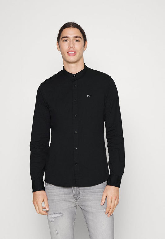 Calvin Klein STAND UP COLLAR - Hemd - Black