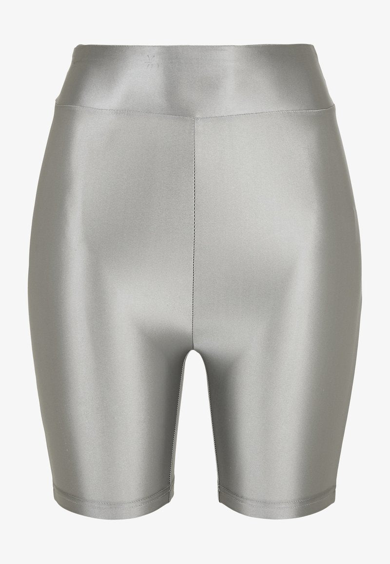 URBAN CLASSICS LADIES HIGHWAIST SHINY METALLIC CYCLE SHORTS - Shorts - Schwarz