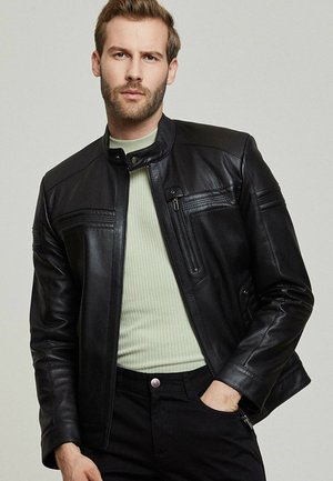  Lederjacke - Black