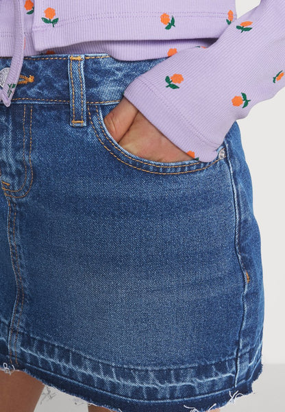 Noisy May Petite NMCARY MINI SKIRT - Jeansrock - Blue Denim