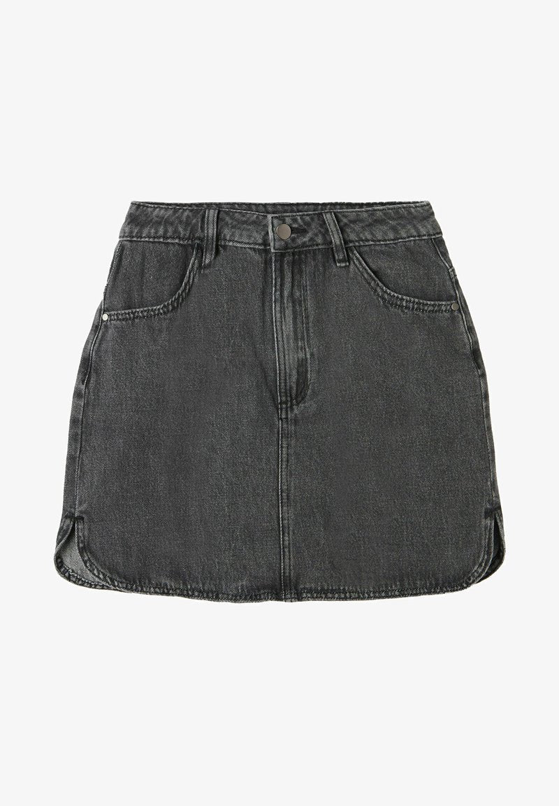  4 TASCHE - Jeansrock - Schwarz V Nero Delave