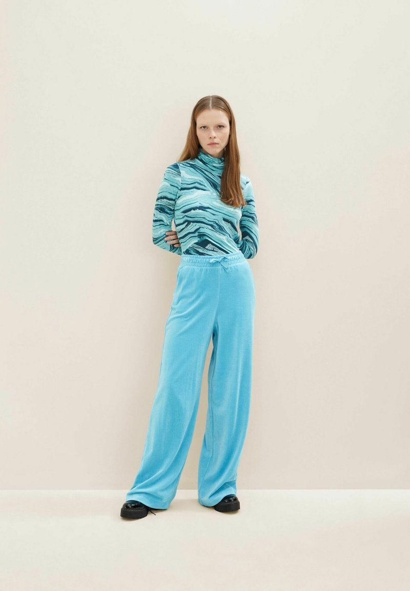 TOM TAILOR Denim SAMT OPTIK - Stoffhose - Blue Voltage
