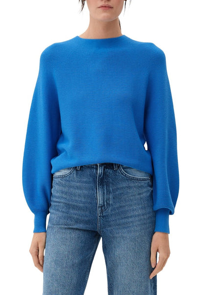 S.Oliver MIT WEITEN ÄRMELN - Strickpullover - Royalblau
