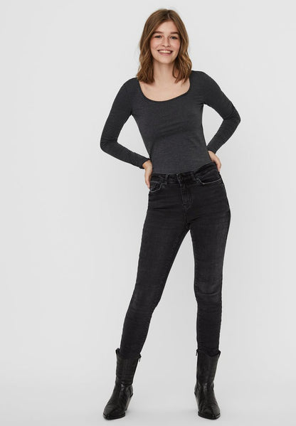 Vero Moda 2 PACK - Langarmshirt - Dark Grey Melange