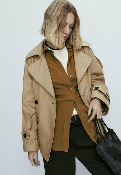 Massimo Dutti BUTTONED - Leichte Jacke - Camel