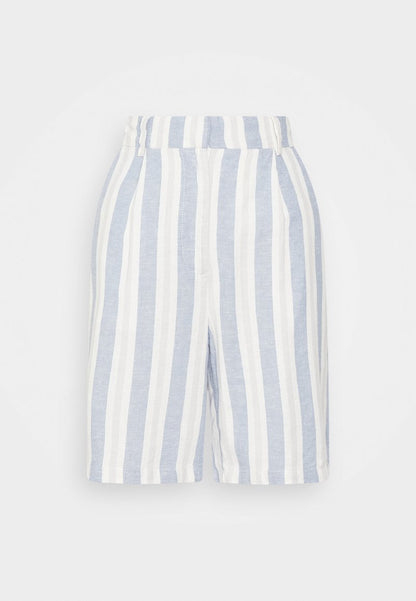 ONLY ONLCARO LONG - Shorts - English Manor Stripes/cloud Dancer/gray Violet
