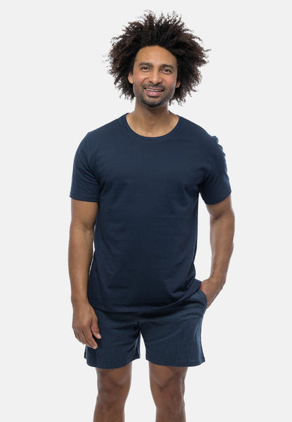 Schiesser Nachtwäsche Set - Blau Gemustert