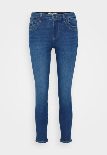 ONLY Petite ONLANE MID WAIST - Jeans Skinny Fit - Dark Blue Denim