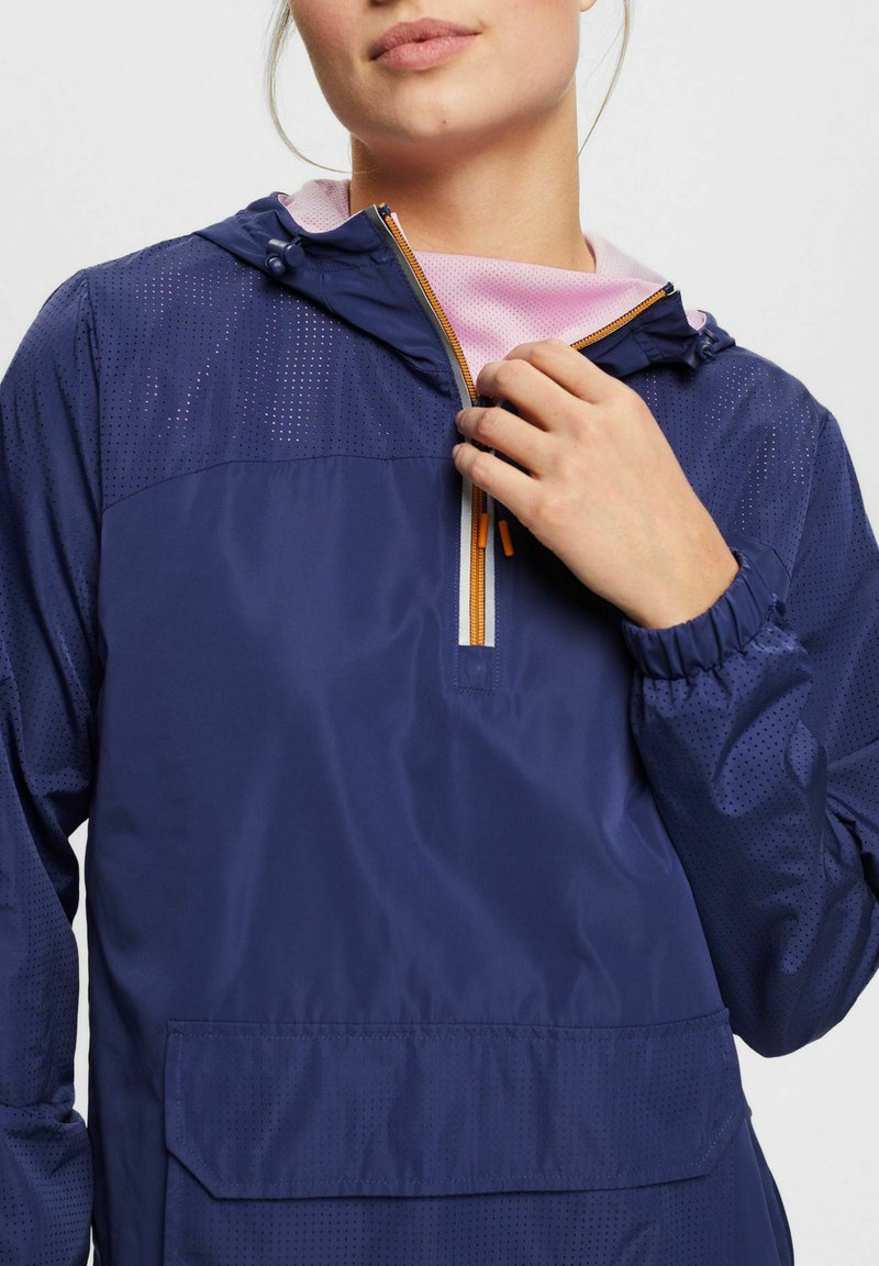  MIT HALBLANGEM ZIPPER - Windbreaker - Navy