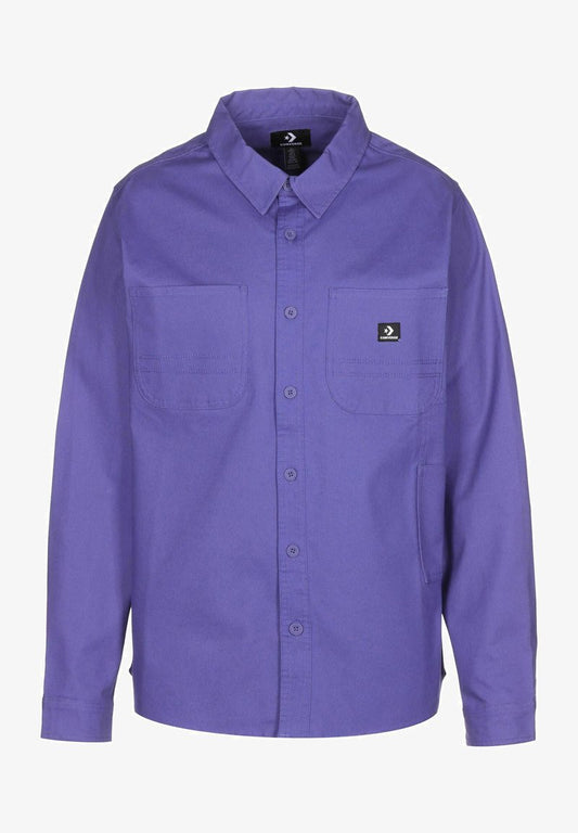 Converse LANGARM CARPENTER POCKET BUTTON - Hemd - Washed Indigo