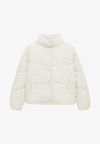 PULL & BEAR WITH A FUNNEL COLLAR - Winterjacke - Mottled Beige