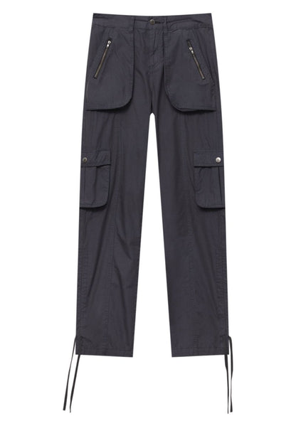 PULL & BEAR WITH ZIPS - Cargohose - Dark Grey