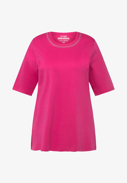 Ulla Popken PIMA SHORT SLEEVE - T-Shirt Basic - Black