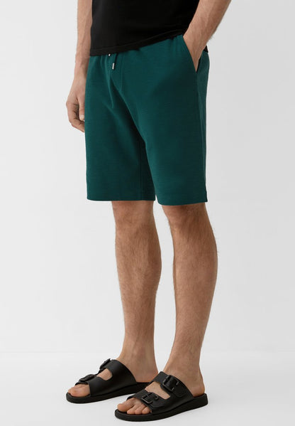 S.Oliver MIT WAFFEL STRUKTUR - Shorts - Tannengrün