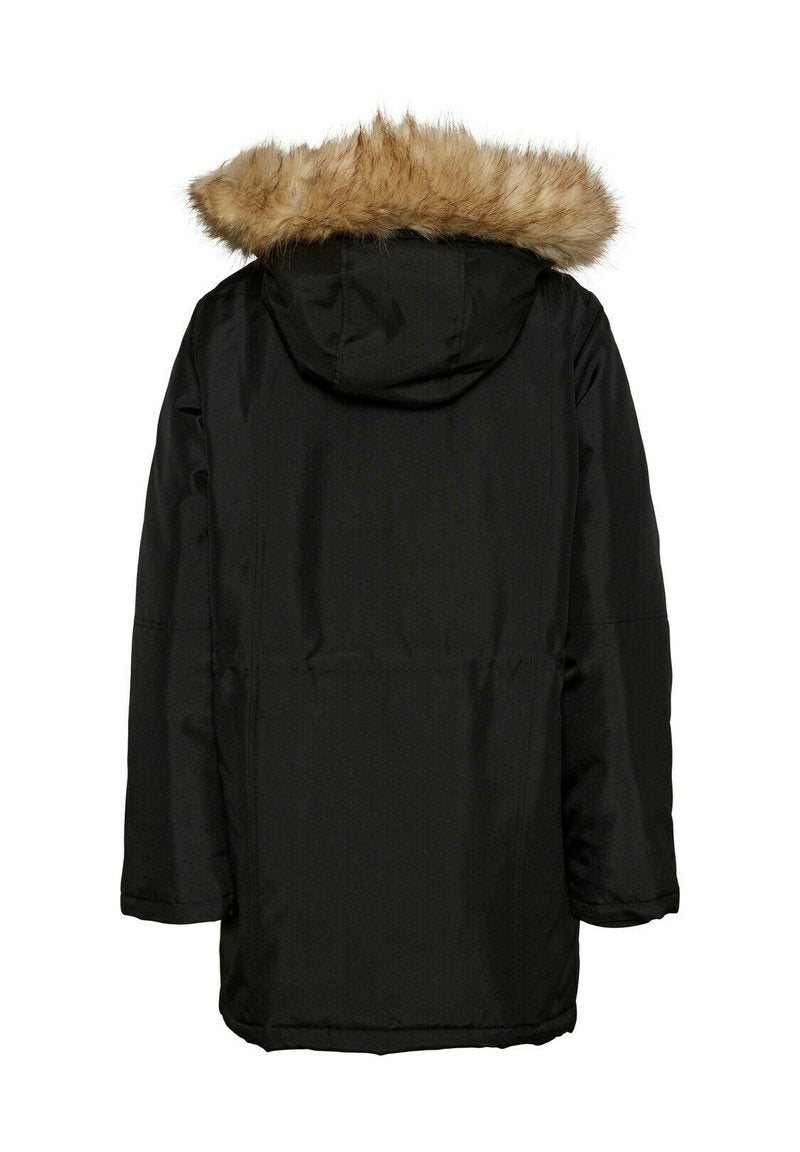 Noisy May NMMOLLY NOOS - Wintermantel - Black Light Fur