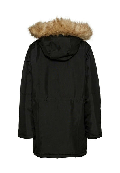 Noisy May NMMOLLY NOOS - Wintermantel - Black Light Fur