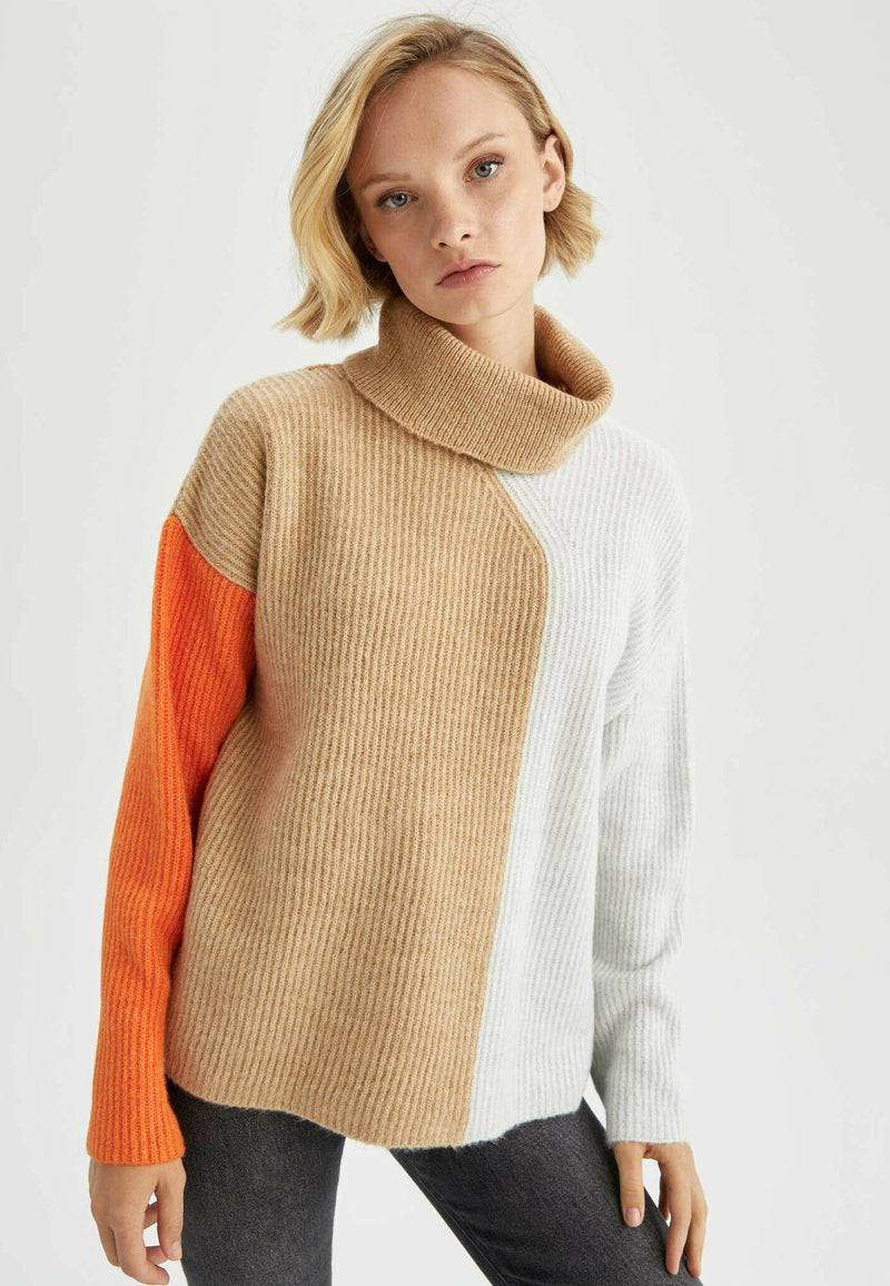 DeFacto OVERSIZE FIT - Strickpullover - Beige