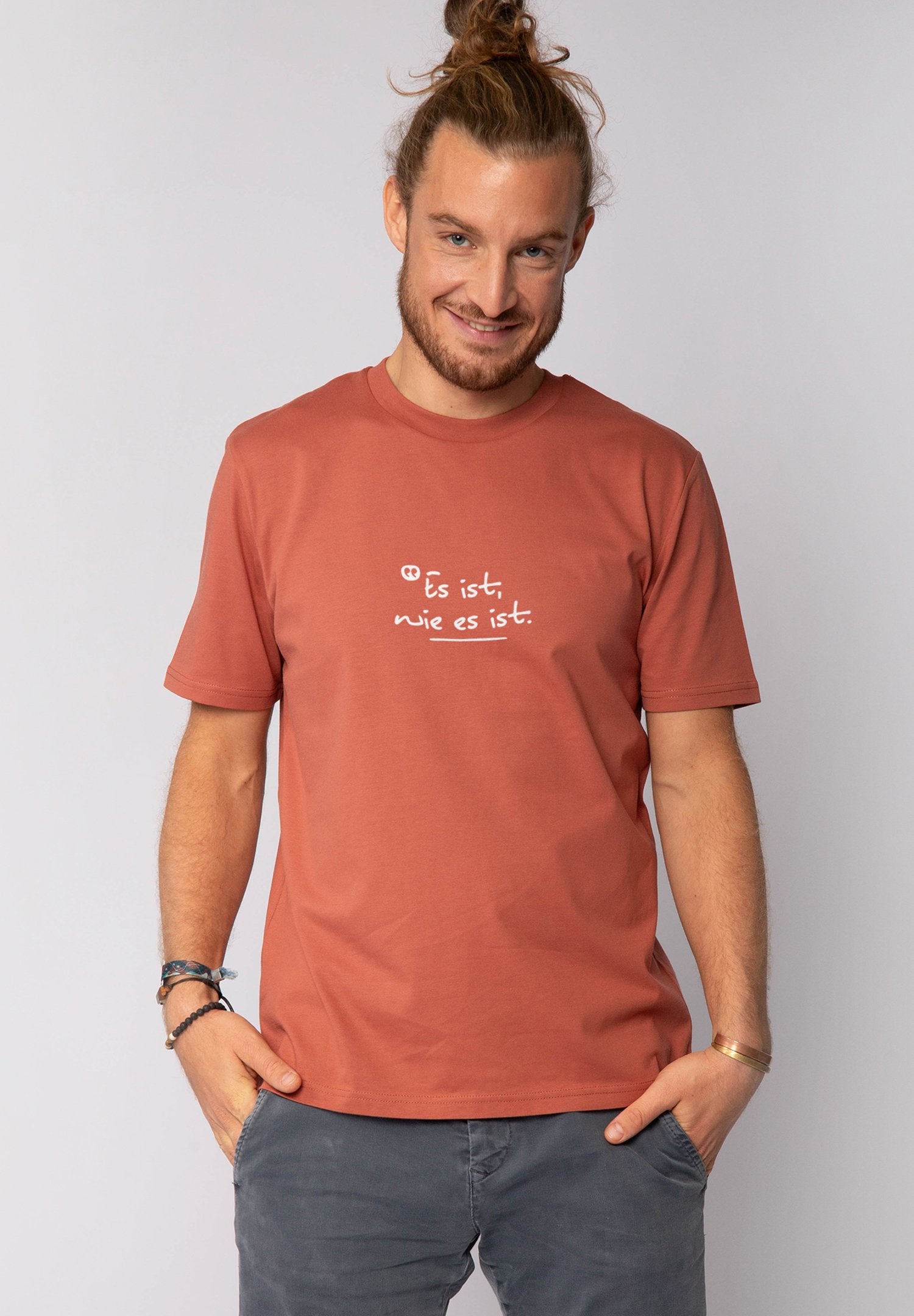  ES IST WIE ES IST - Print T-shirt - Heritage Brown