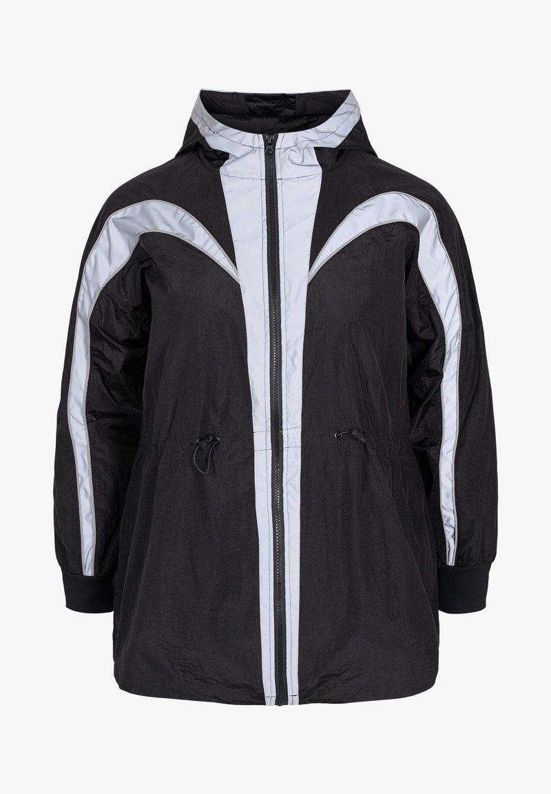  WITH REFLECTIVE DETAILS AND ADJUSTABLE WAIST - Trainingsjacke - Black W Reflex