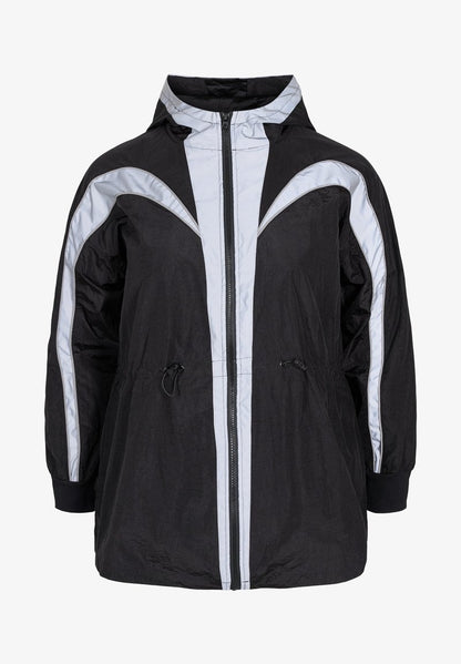  WITH REFLECTIVE DETAILS AND ADJUSTABLE WAIST - Trainingsjacke - Black W Reflex