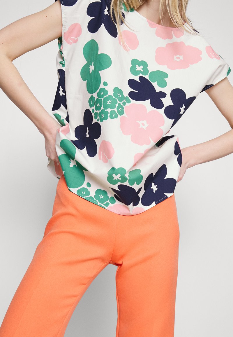 Marimekko GAPPE KEVÄTTALKOOT POPLIN - Bluse - Off-white/pink/green