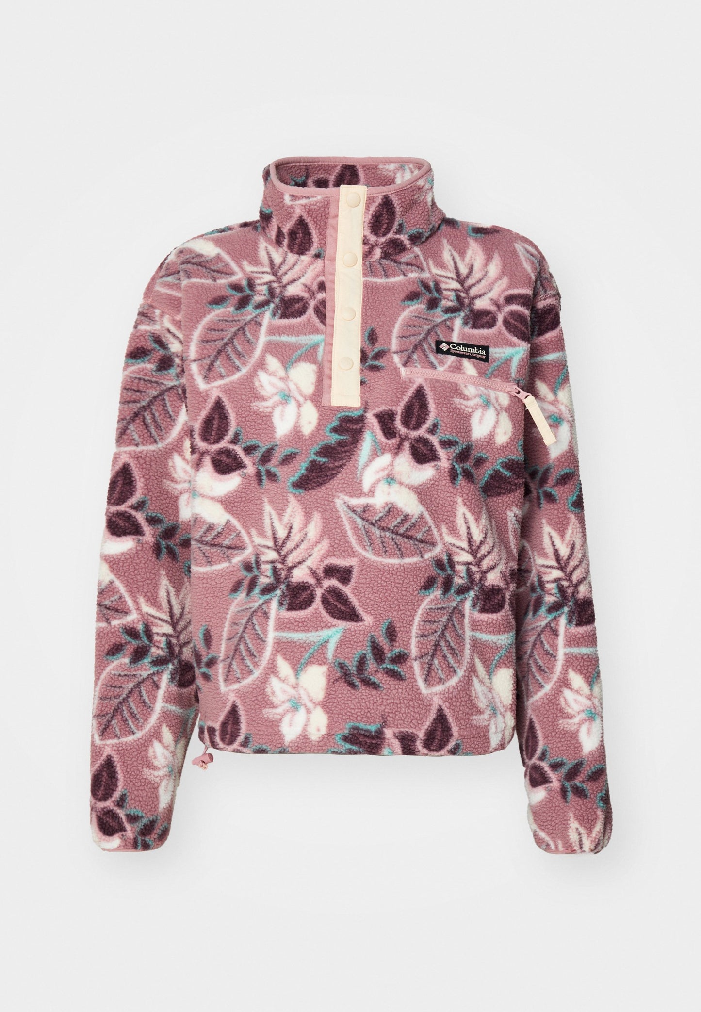 Columbia HELVETIA™ II PRINTED CROPPED HALF SNAP - Fleece Jumper - Everblue Sisters/rain Forest