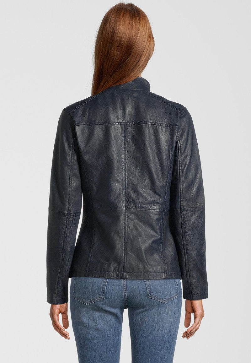 SHARRY - Lederjacke - Navy